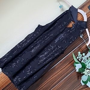 White House Black Market halter top! Black, sheer with lining! Dress up or down.